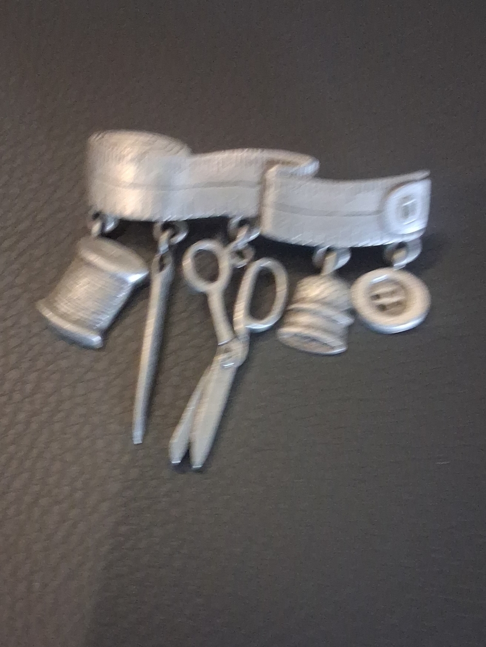 Silver Sewing Tools Brooch Pin - Women Jewelry Brooches
